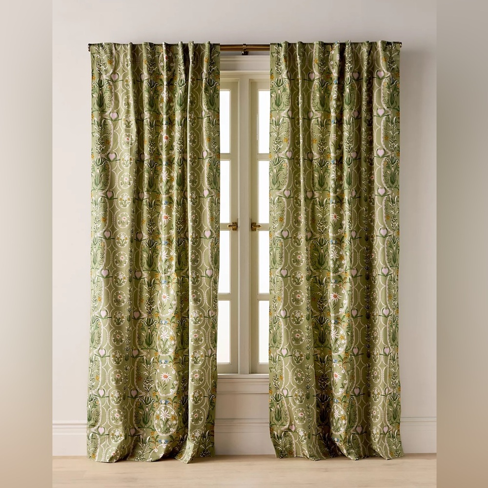 50”x96” MINDTHEGAP Edelweiss Printed Cotton Curtain Panel (1)
